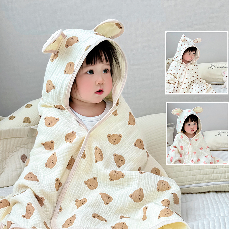 Baby Clothing Fabric - منشفة استحمام الطفل 4 طبقات الشاش