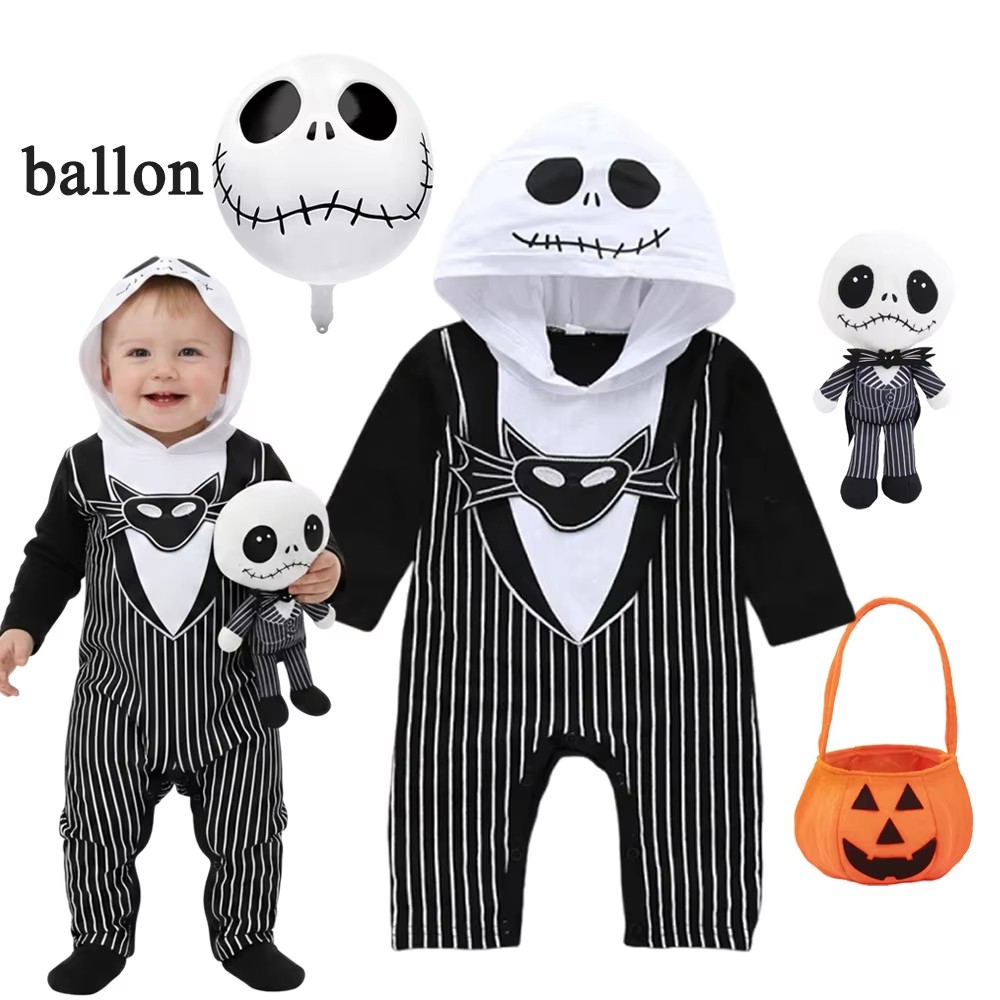 Baby Clothing Unisex - بدلة رومبر للأطفال الصبيان بقلنسوة، زي