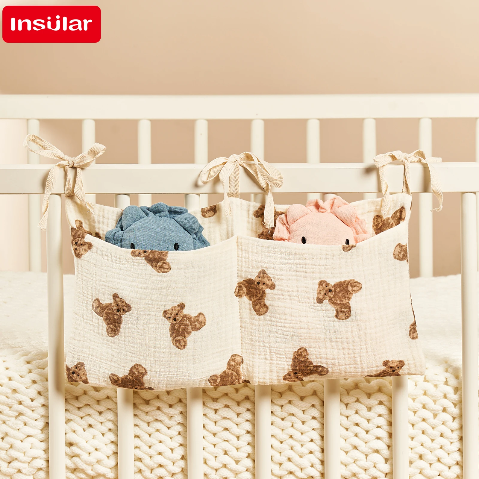 Baby Clothing For Bed - كيس حفاضات معلق بجانب السرير من