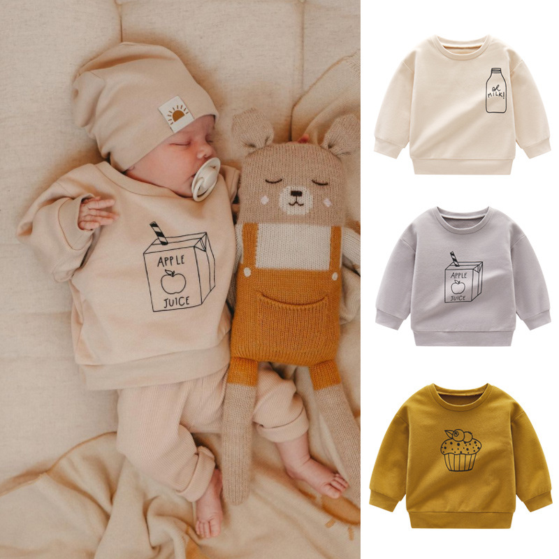 Baby Clothing Organic - بلوزات الطفل الموضة س الرقبة الحليب