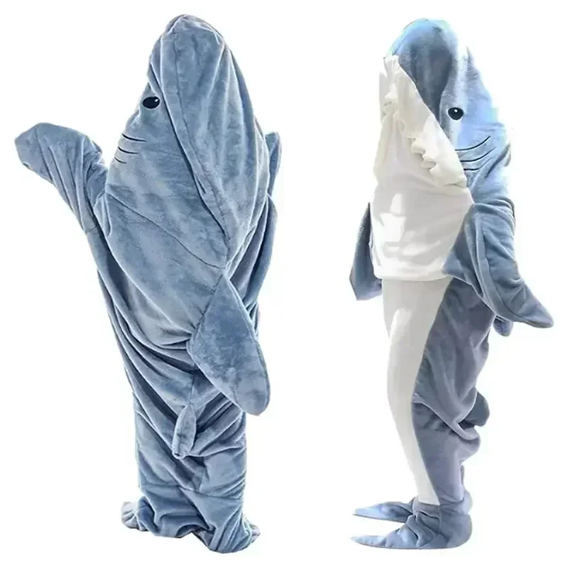 الكرتون القرش بطانية هوديي الن - مراجعة Fleece Sleep Bag وسعره
