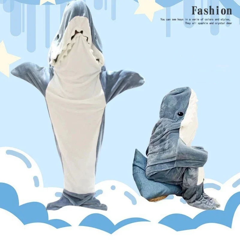 الكرتون القرش بطانية هوديي الن - مراجعة Fleece Sleep Bag وسعره