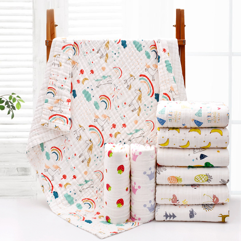 4-Layer الشاش الرضع منشفة منشف - مراجعة Baby Clothing Fabric وسعره