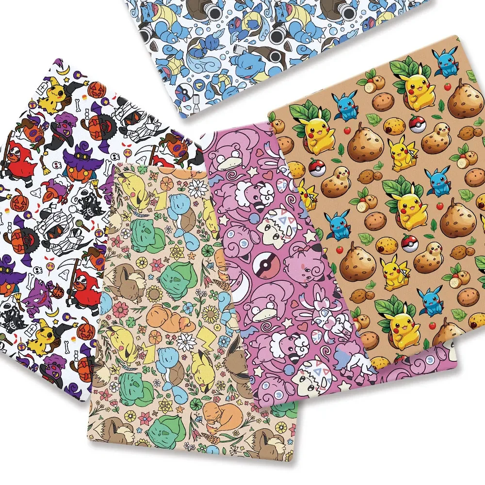 البوكيمون الكرتون Fabric140*50 - مراجعة Baby Clothing Fabric وسعره