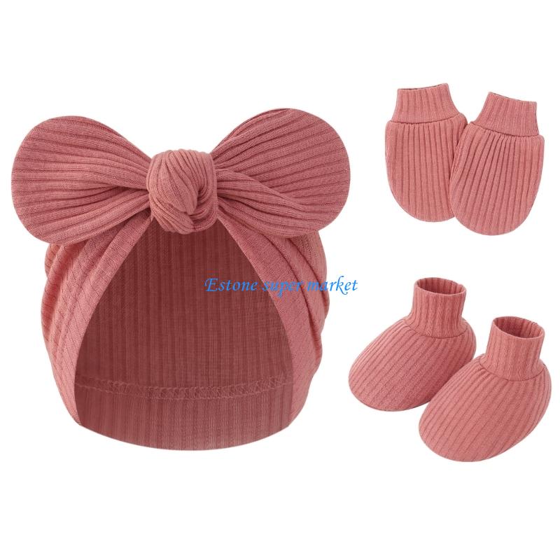 090B قفازات ناعمة الأحذية قبعة - مراجعة Baby Mittens Scratch وسعره