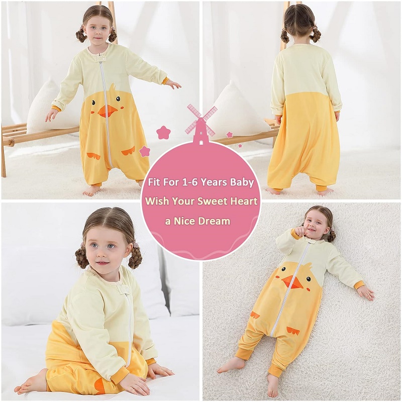 ميشلي-لطيف الكرتون بطة كيس الن - مراجعة Fleece Sleep Bag وسعره